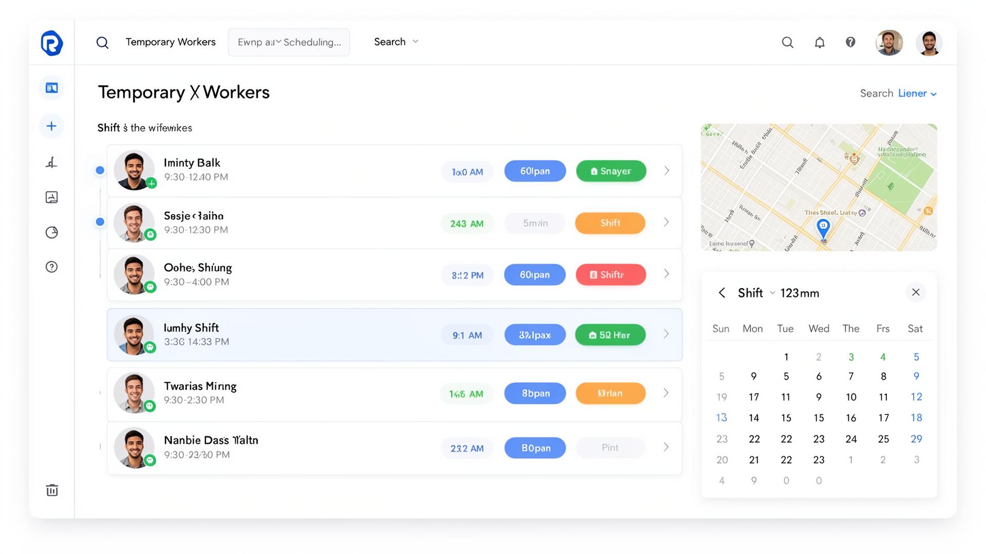 Jobono scheduling dashboard preview